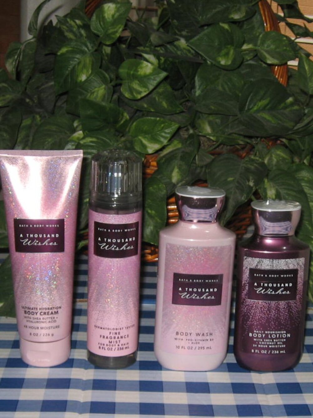 BBW A Thousand Wishes Body Wash Fragrance Mist Body Cream & Lotion Lot of 4 NEW